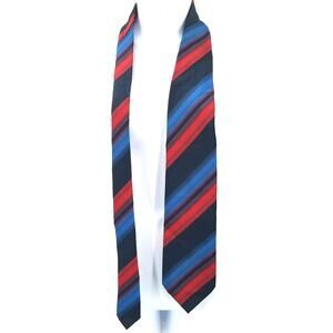 Vintage Embassy Schwobilt striped blue red Men's Neck Tie Necktie Multicolor